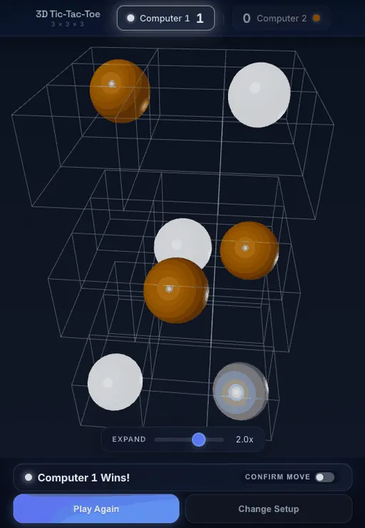 3D Connect-K gameplay screenshot